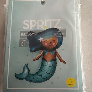 Spritz Aqua Mermaid Balloon new sealed set seven Balloons